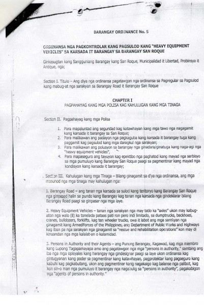 Barangay Ordinance No. 5