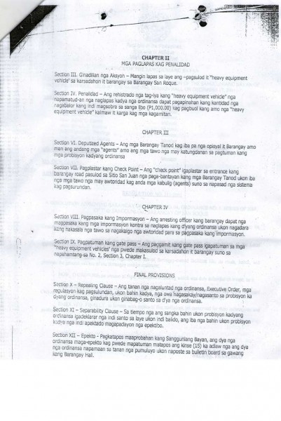 Barangay Ordinance No. 5