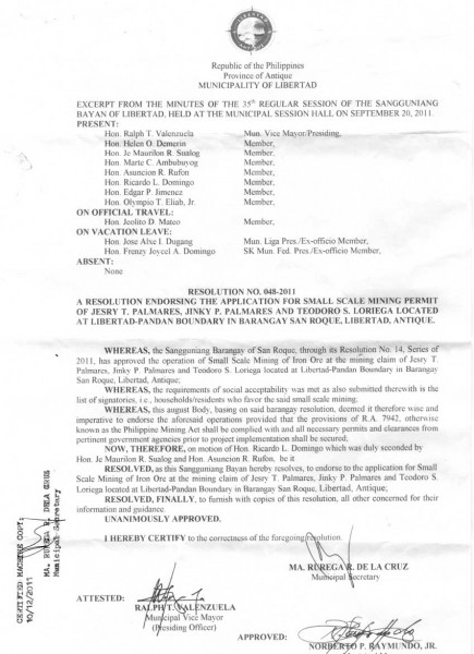 Sangguniang Bayan Resolution